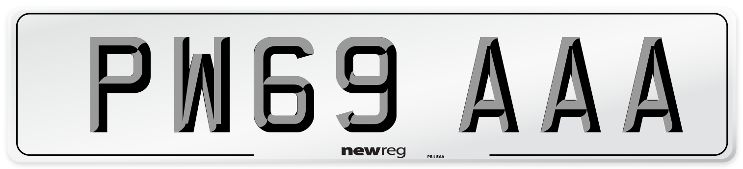 PW69 AAA Number Plate from New Reg